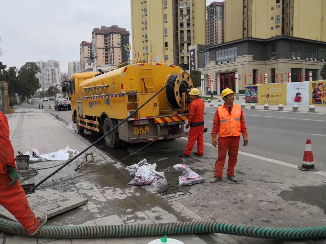 马湾镇排污管道清淤-管道清洗